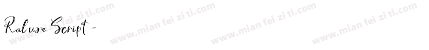 Raluxe Script字体转换
